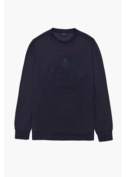 BLUZA TENNIS CLUB 006 Z OKRĄGŁYM DEKOLTEM GRANATOWA Z MODALEM ze sklepu Recman w kategorii Bluzy męskie - zdjęcie 186531472