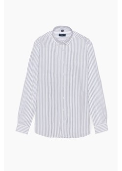 KOSZULA TENNIS CLUB 018 DŁUGI RĘKAW SLIM FIT BIAŁA Z BAWEŁNY ze sklepu Recman w kategorii Koszule męskie - zdjęcie 186531772