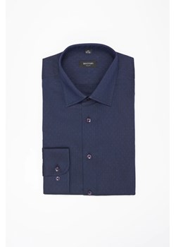 KOSZULA CORSINI 3276E DŁUGI RĘKAW SLIM FIT GRANATOWA Z BAWEŁNY ze sklepu Recman w kategorii Koszule męskie - zdjęcie 186532164