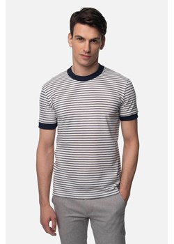 T SHIRT DEGLIN GRANATOWY Z BAWEŁNĄ ze sklepu Recman w kategorii T-shirty męskie - zdjęcie 186532430