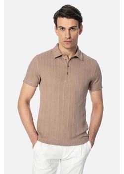 KOSZULKA POLO ANTRIA BEŻOWA Z BAWEŁNY ze sklepu Recman w kategorii T-shirty męskie - zdjęcie 186532444
