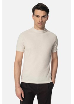 T SHIRT ZAUN BEŻOWY Z BAWEŁNĄ ze sklepu Recman w kategorii T-shirty męskie - zdjęcie 186532514
