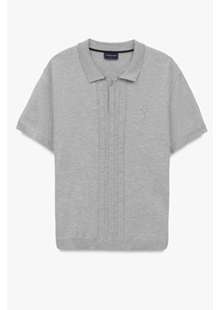 KOSZULKA POLO TENNIS CLUB 111 SZARA Z WISKOZY - id: 1038552 - marki Recman - 186533163 KOSZULKA POLO TENNIS CLUB 111 SZARA Z WISKOZY ze sklepu Recman w kategorii T-shirty męskie - zdjęcie 186533163