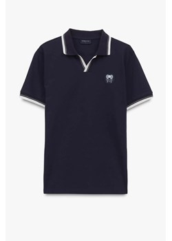 KOSZULKA POLO TENNIS CLUB 114 GRANATOWA Z BAWEŁNY TYPU PIKA ze sklepu Recman w kategorii T-shirty męskie - zdjęcie 186533224