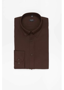 KOSZULA FORMENTO 3258D DŁUGI RĘKAW SLIM FIT BRĄZOWA 0001 Z WISKOZĄ ze sklepu Recman w kategorii Koszule męskie - zdjęcie 186533421