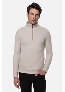 BLUZA LUDRES TROYER/TYPU TROYER BEŻOWA Z WEŁNĄ ze sklepu Recman w kategorii Bluzy męskie - zdjęcie 186533590