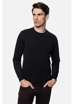 BLUZA FAVARA Z OKRĄGŁYM DEKOLTEM CZARNA Z BAWEŁNĄ ze sklepu Recman w kategorii Bluzy męskie - zdjęcie 186533603