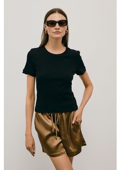 T-SHIRT DAMSKI RIB BLACK ze sklepu Jemiol w kategorii Bluzki damskie - zdjęcie 186535854