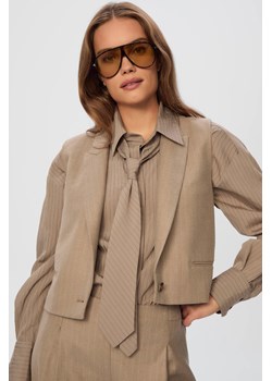 KAMIZELKA DAMSKA PRATO BEIGE STRIPES ze sklepu Jemiol w kategorii Kamizelki damskie - zdjęcie 186538760