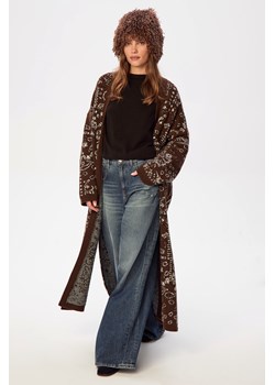 KARDIGAN DAMSKI PAISLEY CHOCO ze sklepu Jemiol w kategorii Swetry damskie - zdjęcie 186538993