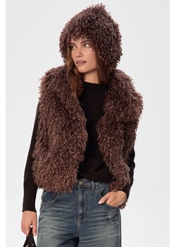 KAMIZELKA DAMSKA LAMA SHORT CHOCO ze sklepu Jemiol w kategorii Kamizelki damskie - zdjęcie 186539232