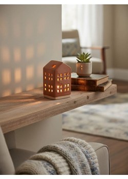 Sinsay - Świecznik świąteczny w kształcie domku - pomarańczowy ze sklepu Sinsay w kategorii Świeczniki - zdjęcie 186540064