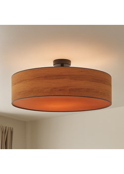 Designerska lampa sufitowa do sypialni z abażurem WENECJA ECO fi - 60 cm - kolor kasztanowy ze sklepu Lysne w kategorii Lampy sufitowe - zdjęcie 186540144