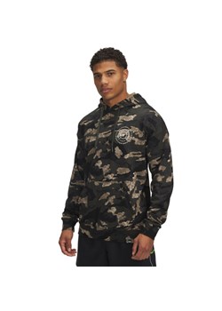 Męska bluza dresowa nierozpinana z kapturem Under Armour Project Rock AOP Terry HD - khaki ze sklepu Sportstylestory.com w kategorii Bluzy męskie - zdjęcie 186540333