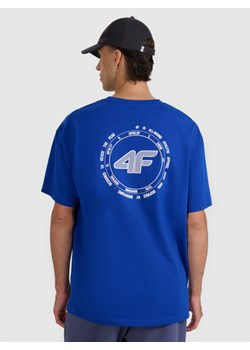 Męski t-shirt z nadrukiem 4F 4FWAW25TTSHM2403 - niebieski ze sklepu Sportstylestory.com w kategorii T-shirty męskie - zdjęcie 186540460