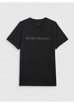 Męski t-shirt z nadrukiem 4F 4FWAW25TTSHM2962 - czarny ze sklepu Sportstylestory.com w kategorii T-shirty męskie - zdjęcie 186540490