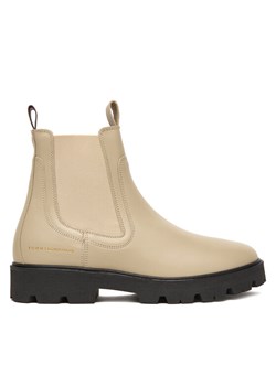 Sztyblety Tommy Hilfiger Lthr Low Chelsea FW0FW08775 Écru ze sklepu eobuwie.pl w kategorii Botki - zdjęcie 186540893