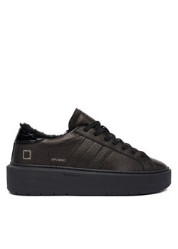 Sneakersy D.A.T.E. Hill Low Fur Platform W431-HPF-MN Czarny ze sklepu eobuwie.pl w kategorii Buty sportowe damskie - zdjęcie 186540900