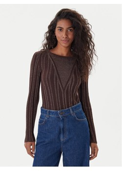 Fracomina Sweter FJ25WT7013K463Q7 Brązowy Slim Fit ze sklepu MODIVO w kategorii Swetry damskie - zdjęcie 186541390