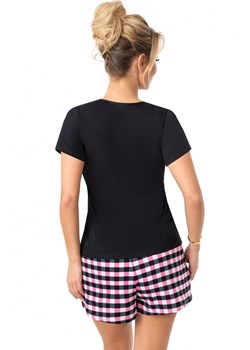 Krótka bawełniana piżama damska w kratkę czarna Sleep, Kolor czarny, Rozmiar S, Donna - id: 219270 - marki Donna - 186542140 Krótka bawełniana piżama damska w kratkę czarna Sleep, Kolor czarny, Rozmiar S, Donna ze sklepu Primodo w kategorii Piżamy damskie - zdjęcie 186542140