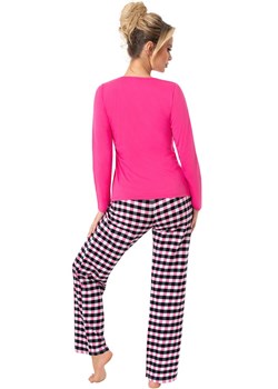 Długa piżama damska bawełniana w kratę w kolorze fuksji Sleep, Kolor fuksja, Rozmiar S, Donna - id: 219279 - marki Donna - 186542904 Długa piżama damska bawełniana w kratę w kolorze fuksji Sleep, Kolor fuksja, Rozmiar S, Donna ze sklepu Intymna w kategorii Piżamy damskie - zdjęcie 186542904