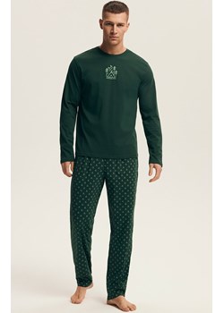 Henderson długa piżama męska Lush 43478-79X, Kolor zielony-wzór, Rozmiar 2XL, Henderson ze sklepu Intymna w kategorii Piżamy męskie - zdjęcie 186543042