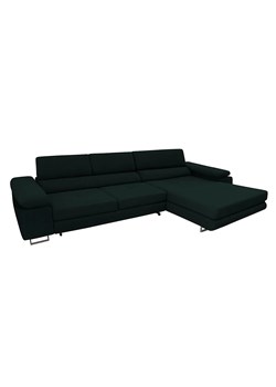 Ciemnozielony welurowy narożnik rozkładany A6-S71 - id: 53273 - marki Elior - 186543294 Ciemnozielony welurowy narożnik rozkładany A6-S71 ze sklepu Edinos.pl w kategorii Narożniki - zdjęcie 186543294