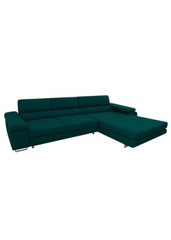 Narożnik rozkładany z funkcją spania w kolorze morskim S5-A41 - id: 53280 - marki Elior - 186543324 Narożnik rozkładany z funkcją spania w kolorze morskim S5-A41 ze sklepu Edinos.pl w kategorii Narożniki - zdjęcie 186543324