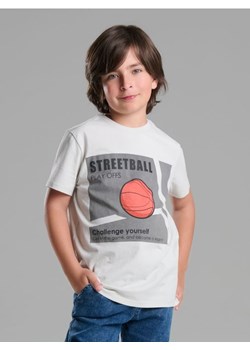 Sinsay - Bawełniana koszulka z nadrukiem - szary ze sklepu Sinsay w kategorii T-shirty chłopięce - zdjęcie 186544934