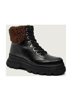 BOSS BLACK Botki na platformie Foster | shearling | skóra ze sklepu Gomez Fashion Store w kategorii Botki - zdjęcie 186545234