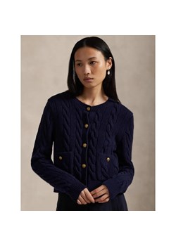 POLO RALPH LAUREN Wełniany kardigan Cable | Cropped Fit | z dodatkiem kaszmiru ze sklepu Gomez Fashion Store w kategorii Swetry damskie - zdjęcie 186545364