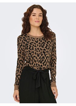 ONLY Sweter w kolorze jasnobrązowo-czarnym ze sklepu Limango Polska w kategorii Swetry damskie - zdjęcie 186546334