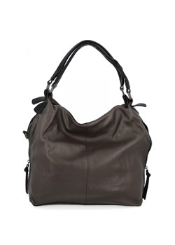 Uniwersalna Torebka Damska XL firmy Hernan HB0153 Szara/Czarna ze sklepu PaniTorbalska w kategorii Torby Shopper bag - zdjęcie 186546693