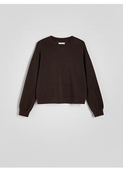 Reserved - Bluza z dodatkiem modalu - ciemnobrązowy - id: WN629-89X - marki Reserved - 186547594 Reserved - Bluza z dodatkiem modalu - ciemnobrązowy ze sklepu Reserved w kategorii Bluzy damskie - zdjęcie 186547594