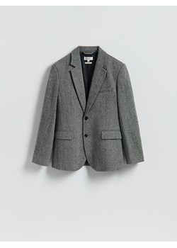 Reserved - Wełniana marynarka slim fit - ciemnoszary ze sklepu Reserved w kategorii Marynarki męskie - zdjęcie 186549770
