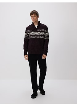 Reserved - Sweter z golfem - bordowy ze sklepu Reserved w kategorii Swetry męskie - zdjęcie 186553024