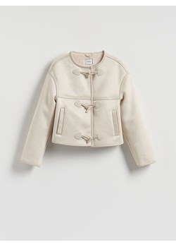 Reserved - Kurtka z imitacji zamszu - kremowy ze sklepu Reserved w kategorii Kurtki damskie - zdjęcie 186553100