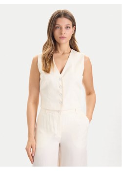 Guess Kamizelka W5YH51 WH5N2 Écru Regular Fit ze sklepu MODIVO w kategorii Kamizelki damskie - zdjęcie 186555803