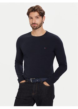 Tommy Hilfiger Longsleeve Stretch Tee MW0MW10804 Granatowy Slim Fit ze sklepu MODIVO w kategorii T-shirty męskie - zdjęcie 186555844