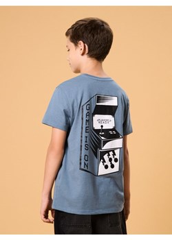 Sinsay - Koszulka z nadrukiem na plecach - mid blue ze sklepu Sinsay w kategorii T-shirty chłopięce - zdjęcie 186558031