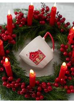 Sinsay - Ceramiczny kubek z uchem z nadrukiem świątecznym - wielobarwny - id: 899FM-MLC - marki Sinsay - 186558070 Sinsay - Ceramiczny kubek z uchem z nadrukiem świątecznym - wielobarwny ze sklepu Sinsay w kategorii Kubki - zdjęcie 186558070