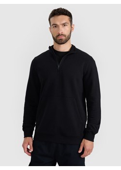 Męska bluza nierozpinana bez kaptura 4F 4FWAW25TSWSM1902 - czarna ze sklepu Sportstylestory.com w kategorii Bluzy męskie - zdjęcie 186558190