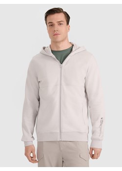 Męska bluza rozpinana z kapturem 4F 4FWAW25TSWSM1903 - szara ze sklepu Sportstylestory.com w kategorii Bluzy męskie - zdjęcie 186558240