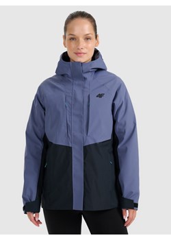 Damska kurtka trekkingowa 4F 4FWAW25TTJAF1011 - niebieska ze sklepu Sportstylestory.com w kategorii Kurtki damskie - zdjęcie 186558310