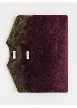 Reserved - Sweter z moherem - mahoniowy ze sklepu Reserved w kategorii Swetry damskie - zdjęcie 186559072