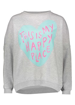 miss goodlife Bluza &quot;This is my happy place&quot; w kolorze szarym ze sklepu Limango Polska w kategorii Bluzy damskie - zdjęcie 186560392