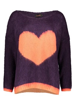 miss goodlife Sweter &quot;Heart&quot; w kolorze fioletowo-brzoskwiniowym ze sklepu Limango Polska w kategorii Swetry damskie - zdjęcie 186560410