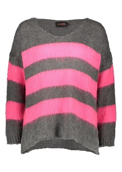 miss goodlife Sweter &quot;Stripes&quot; w kolorze ciemnoszaro-jasnoróżowym ze sklepu Limango Polska w kategorii Swetry damskie - zdjęcie 186560424