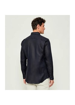 BOSS BLACK Lniana koszula H-HANK-kent-C1-214 | Slim Fit ze sklepu Gomez Fashion Store w kategorii Koszule męskie - zdjęcie 186563280
