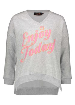 miss goodlife Bluza &quot;Enjoy today&quot; w kolorze jasnoszarym ze sklepu Limango Polska w kategorii Bluzy damskie - zdjęcie 186564403